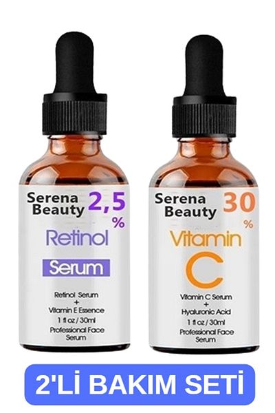 serena beauty سيروم فيتامين سي والريتينول - تفتيح عيوب البشرة والمسام
