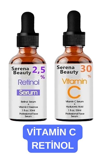 serena beauty سيروم فيتامين سي والريتينول - تفتيح عيوب البشرة والمسام