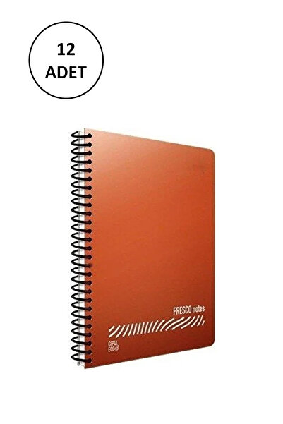 Gıpta Fresco Spiral A5 Notebook - 72 Yp Checked, Plastic Cover, 12 Pack 4943