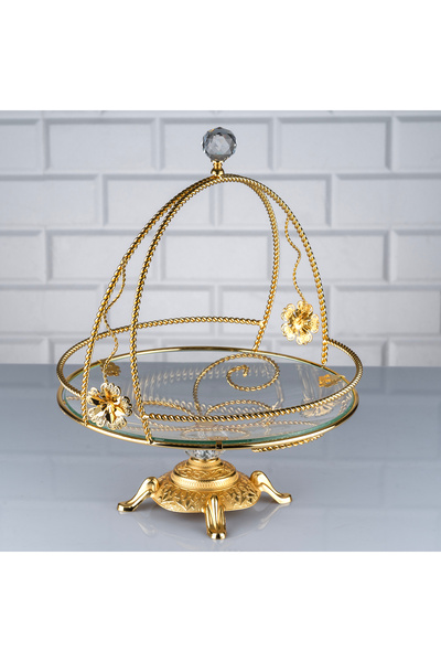 Hinora Twisted Wire Glass Basket Fruity 36x26x26cm