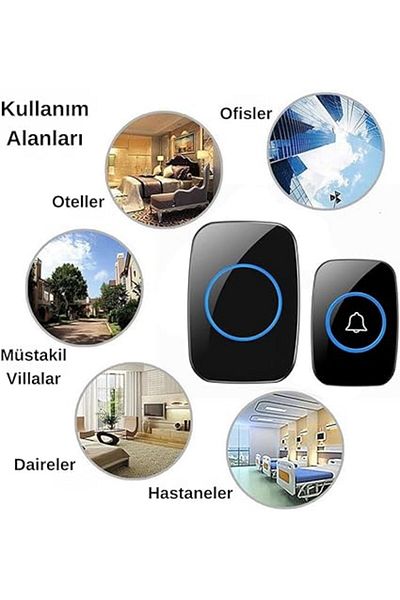 TRUVA Commerce Wireless Doorbell with Led Lights - Loud, Long Distance
