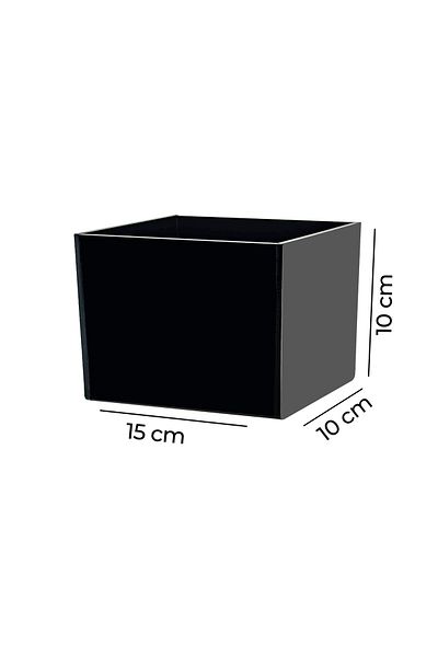 Trend Pleksi 15CM x 10CM x 10CM Black Multi-Purpose Storage Box with Lid