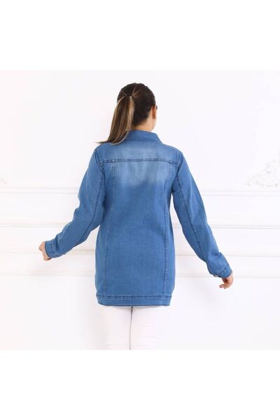 Pamuk Butik Women's Denim Pocket Denim Jacket
