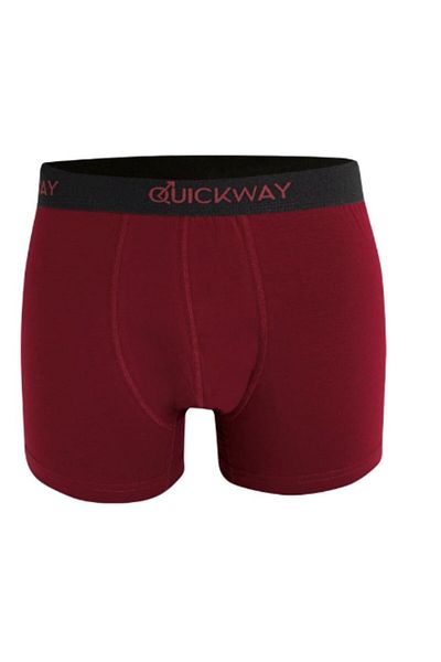quıckway 6 Μπόξερ από βαμβακερό Claret Red Lycra