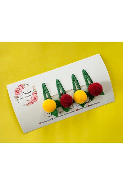 ARDEN HOBİ TASARIM Pompom detailed snap buckle set