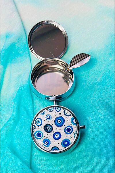 BERG Portable Ashtray with Chine and Evil Eye Bead Pattern