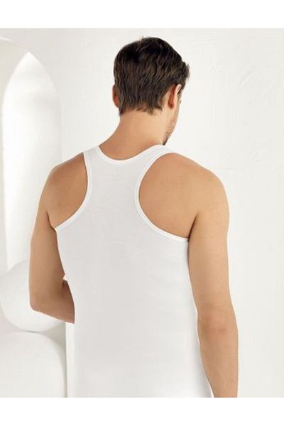 Şahinler White 6Pcs Şahinler Men's Lycra Sportsman Singlet new