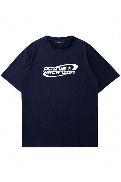Mad&Calf Μπλουζάκι Unisex Active Nation με στάμπα Oversize