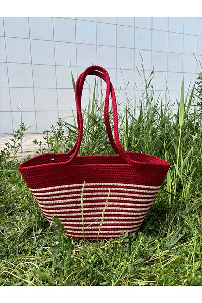 MaVaux Summer Straw-Looking Beach Bag
