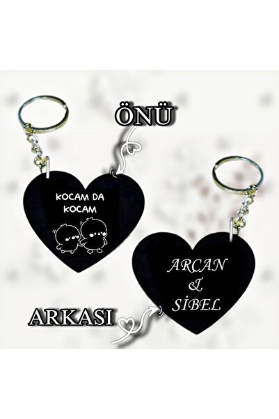 BİRDOZ Shopping Mall My Husband with a Special Name My Husband Special Design Heart Design Keychain (1 PIECE)