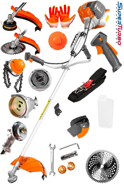 stilmax Germany SUPERTURBO  20HPX Yan Tipi Benzinli Motorlu Ot Çalı Tırpanı + Canavar Başlık Misina Kafası