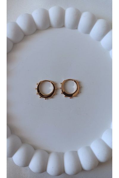 Accesstory Women's - Non-Tarnish Guaranteed Xuping Studded Hoop Earrings