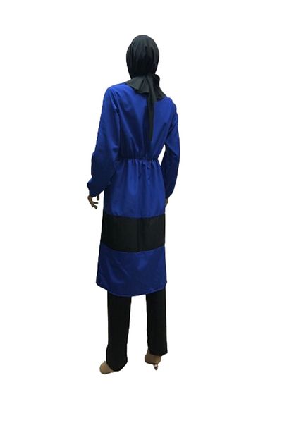 eflin Blue-Black Hijab Swimsuit - Women's Clothing with Full Coverage, Plus Size Options, Including Bonnet
