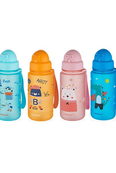 Uzspace 400ml Tritan Bpa Free Baby and Child Water Bottle with Straw - Eco-friendly Water Bottle