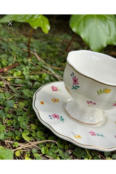 ACAR 2-piece Camilia luxury floral porcelain cup set