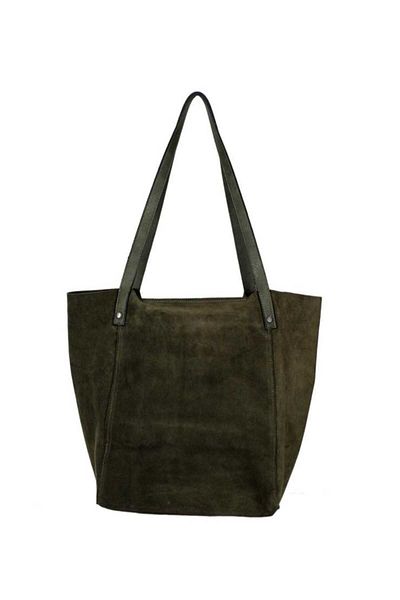 N&R Genuine Leather Suede Women's Shoulder Bag Mink Yc011992hsd