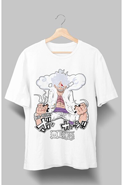 Fuddy Moda Oversize kroj Verzija 7 Luffy Gear 5 Majica, Muško-Ženska Anime Št...