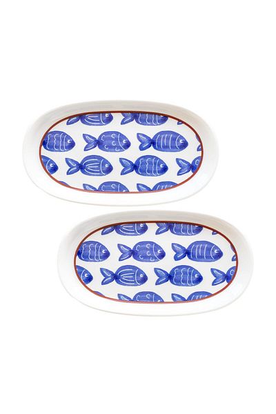 The Mia Set of 2 26 cm Fish Oval Serving
