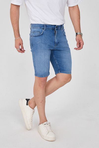 ENZİM JEANS Pánské džínové šortky Slim Fit