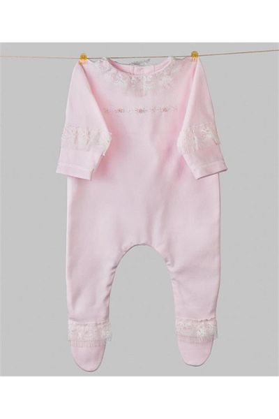 Mede Kids Medekids Rose Festival Footed Romper (Hat&Gloves) Ecru 0-3 Months