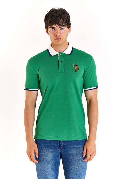 U.S. Polo Assn. Ανδρικό μπλουζάκι Polo Crest Cotton Slim Fit Polo Neck