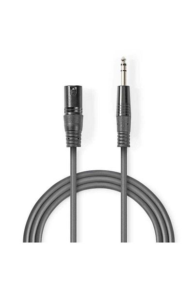 Nedis Xlr Male to 6.35mm Male 1.50m Balance Cable