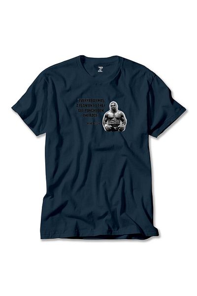 Z zepplin Μπλουζάκι Mike Tyson Fighter Quote Navy Blue