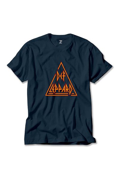 Z zepplin Μπλουζάκι Def Leppard Logo 2 Navy Blue