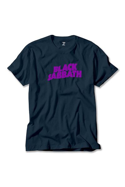 Z zepplin Μπλουζάκι Black Sabbath Purple Text Navy Blue