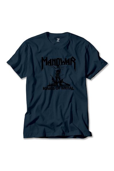 Z zepplin Μπλουζάκι Manowar Kings of Metal Black Navy Blue