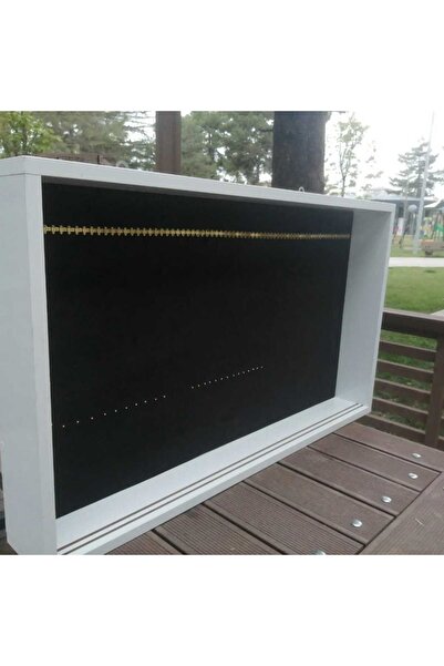 dekorasyonsepetim Mücevheherat ve tesbih askılığı 50x85x10 cm sürgülü camlı