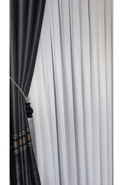 Yuka Fish Backrest Pattern Tulle Curtain 1/3 Frequent Battery Ecru Tulle Does Not Wrinkle Does Not Want Ironing Skirt with Lead