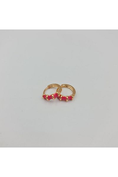 SE Jewellery Vip Xuping Pink Mini Hoop Earrings
