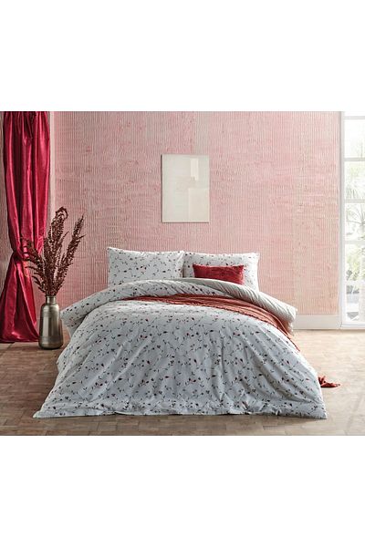 Doqu Home Elegan Ranforce Duvet Cover Set - Double, White