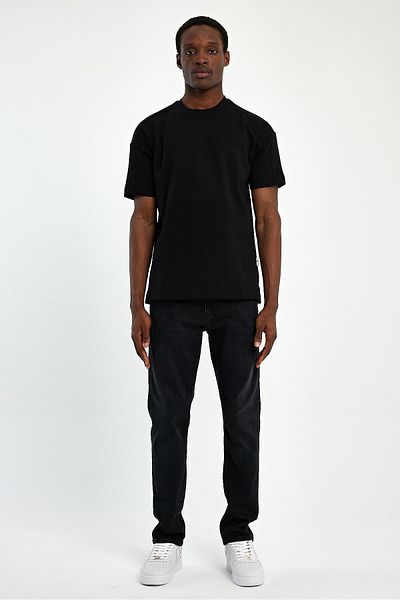 EXPLODE - Ανδρικό μπλουζάκι Oversize Fit 100% βαμβακερό μαύρο με χοντρή υφή