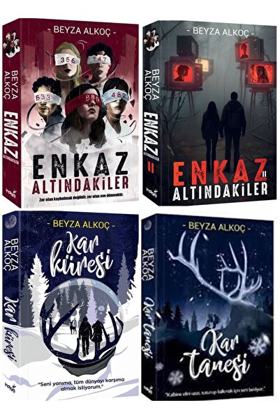 İndigo Kitap Enkaz Altındakiler 1-2 -Kar Küresi -Kar Tanesi Beyza Alkoç 4 Kit...