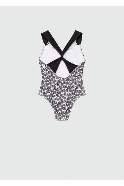 MANGO Kids Costum de baie negru pentru copii