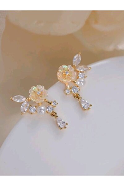 Shisa Jewel Çiçek S925 gümüş post  Küpe Kadınlar İçin Yapay İnci Moda takı Aksesuarları Kelebek (93)