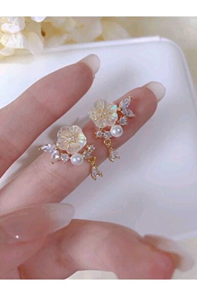 Shisa Jewel Çiçek S925 gümüş post  Küpe Kadınlar İçin Yapay İnci Moda takı Aksesuarları Kelebek (93)