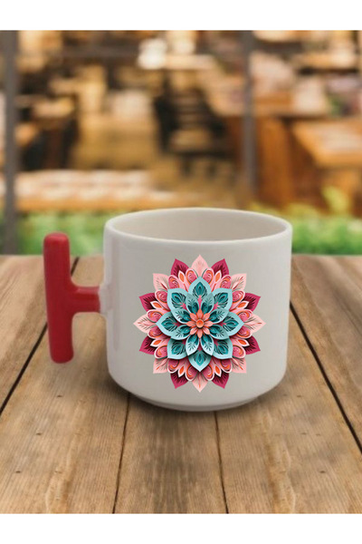 lili hediyelik Patterned Mug Cup - Ceramic Tea, Coffee Souvenir Cup