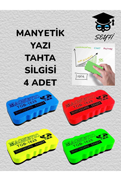 SEYFİKİRTASİYE Tahta Silgisi Manyetik MIKNATISLI 4 ADET