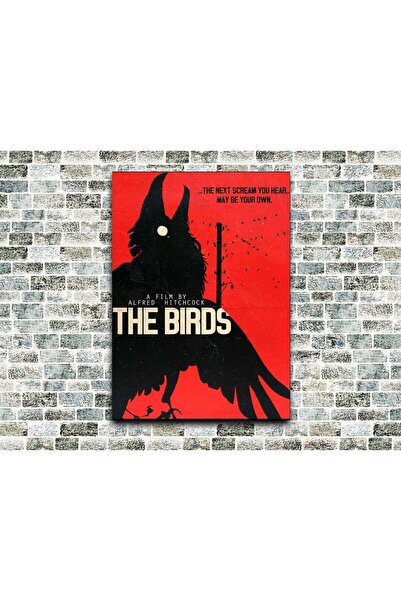icase Alfred Hitchcock Afiș cu păsări Tablou din lemn