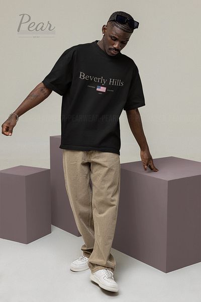 Pear Wear Μπλουζάκι με στάμπα Beverly Hills Unisex T-shirt Oversize