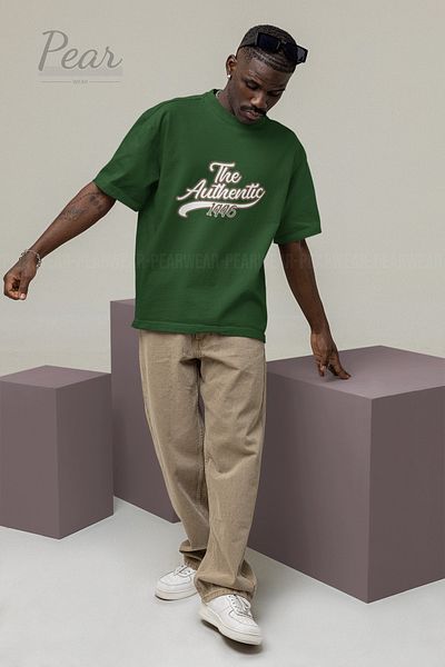 Pear Wear Αυθεντικό μπλουζάκι Unisex με στάμπα Oversize