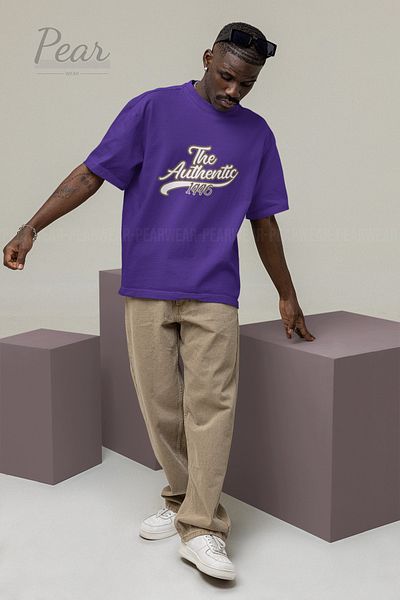 Pear Wear Αυθεντικό μπλουζάκι Unisex με στάμπα Oversize