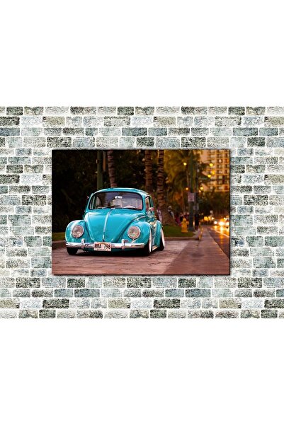 icase Masă din lemn Blue Vosvos Beetle Dimensiune mare