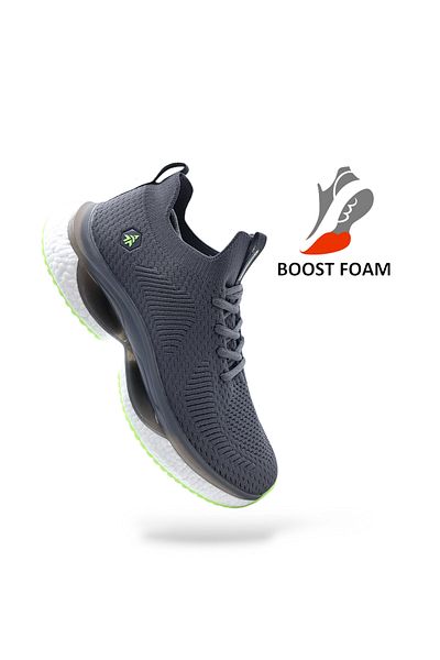 Hammer Jack Galexy Boost Foam Lightweight Design Men's Smoked Gray Sports Shoes