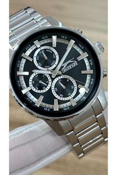 Slazenger ساعة يد رجالية من الفولاذ المنشط