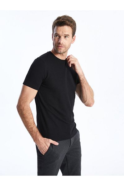 LC Waikiki Ανδρικό T-shirt με λαιμόκοψη με κοντό μανίκι