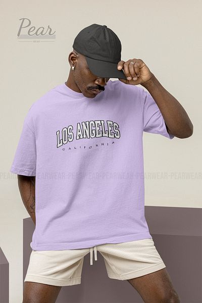 Pear Wear Μπλουζάκι Los Angeles Printed Unisex T-shirt Oversize